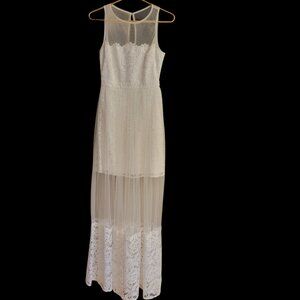 Lulus Dorit White Lace Maxi Dress Wedding/Bridal White